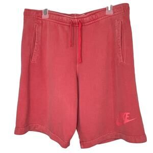 Nike NSW Short FT Wash HBR Mens 893295-634 Habanero Red Ember Shorts SZ Medium